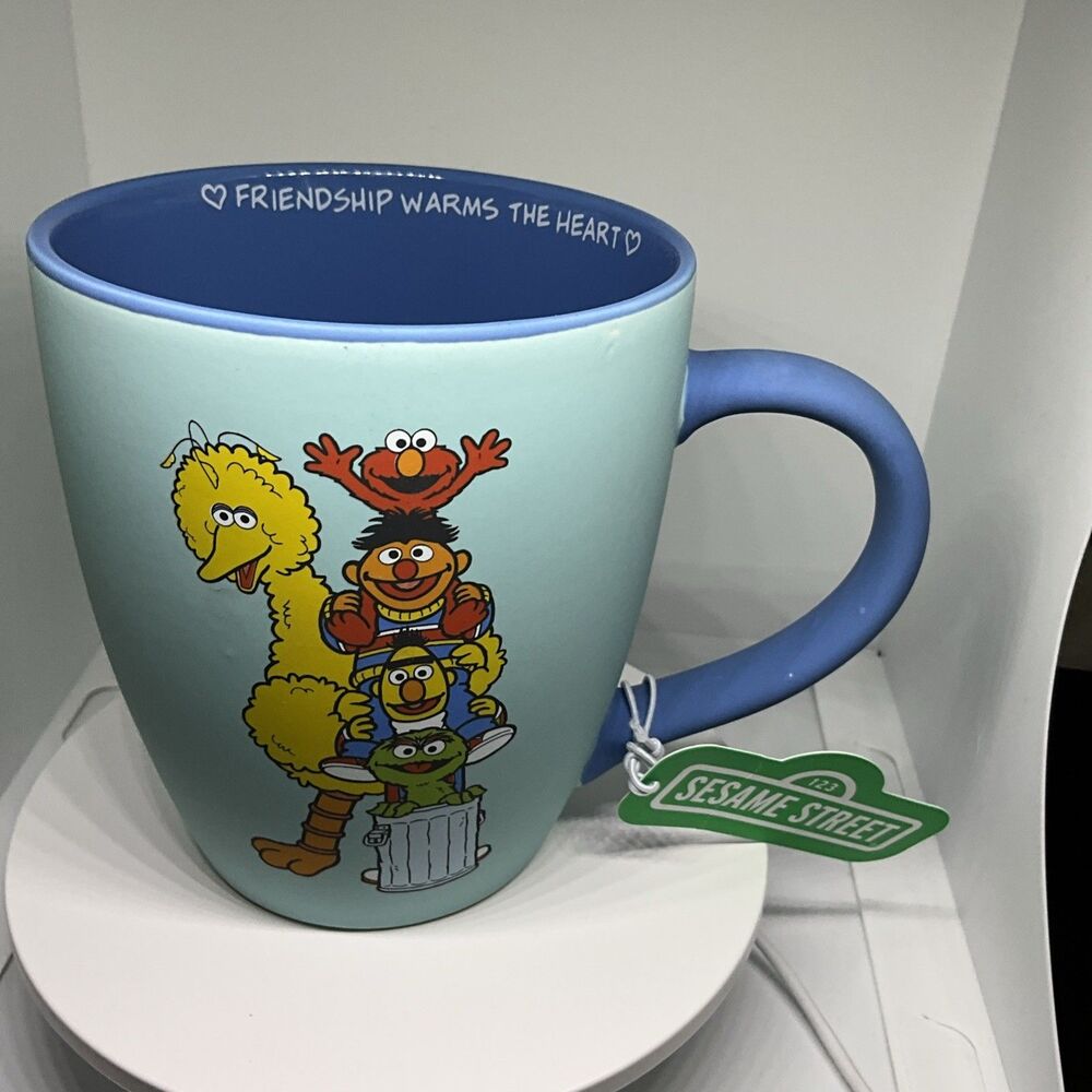 Sesame Street Coffee Mug Friendship Warms The Heart 17oz  Soft Touch Cup B86 - Picture 10 of 10